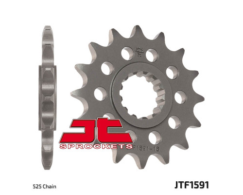 Jt передня зірочка 2091 15 yamaha fz8 '10-'15, mt 09 '14-'20, mt 07 '14-'24 tdm 900 '02-'13 (-1), 700 '20-'24 (orig.) (209115jt) (ланцюг 525)