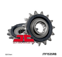 Зірочка передня jt 2093 15 з гумою kawasaki zx6r '98-'02 209315jtrb) (ланцюг 525)