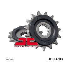 Зірочка передня jt 2137 15 з гумою kawasaki z 1000 '07-'16, z 900 '07-'24, klz1000 '12-'24 (213715jtrb) (ланцюг 525)