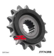 Зірочка передня jt 2254 15 з гумою ducati multistrada 1200 '10-'16 (225415jtrb) (ланцюг 530)