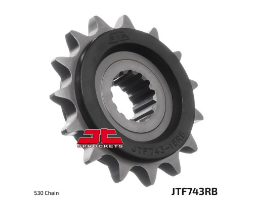 Зірочка передня jt 2254 15 з гумою ducati multistrada 1200 '10-'16 (225415jtrb) (ланцюг 530)