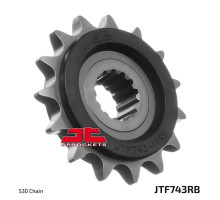 Зірочка передня jt 2254 15 з гумою ducati multistrada 1200 '10-'16 (225415jtrb) (ланцюг 530)