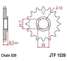 Jt передня зірочка 2273 15 kawasaki ex250/300 ninja '08-'16 (227315jt) (ланцюг 520)