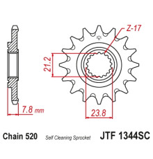 Jt передня зірочка 2320 14 honda crf 250r 18-19 самоочищення (232014jtsc) (ланцюг 520)