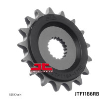 Зірочка передня jt 2332 16 з гумою triumph 1200 thruxton 16-18, boneville 16-18 (233216jtrb) (ланцюг 525)