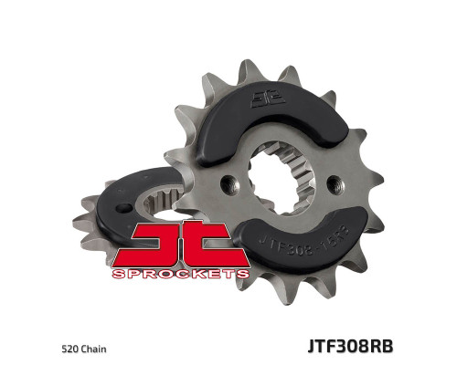 Jt передня зірочка 345 15 з гумою honda nx 650, fx 650, yamaha xt 660, fmx (34515jtrb) (ланцюг 520)