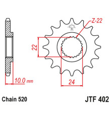 Jt передня зірочка 402 16 з гумою bmw f 650 '94-'15, aprilia pegaso 650 '98-'04 (40216jtrb) (ланцюг 520)