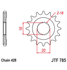 Jt передня зірочка 426 13 benelli 125 leoncio '22-'23, keeway 125 strike '13-'14, rkf 125 '11-'23, tx 125 '11-'20 (42613jt) (ланцюг 428)