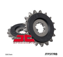 Зірочка передня jt 526 17 з гумою kawasaki zzr 1200/1400 (52617jtrb) (ланцюг 530)
