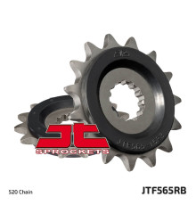 Зірочка передня jt 565 15 з гумою kawasaki er6f/n '06-'14, kle 650 '06-'20, ex650, suzuki sv 650 16-19 (56515jtrb) (ланцюг 520)