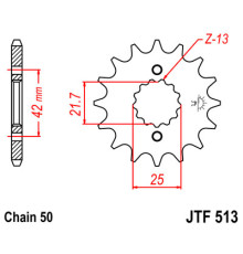 Jt передня зірочка 566 18 suzuki gsf 1250 '07-'13, gsx 1400 '01-'08 (ланцюг 530) - дивіться 51318jt (jtf513.18)