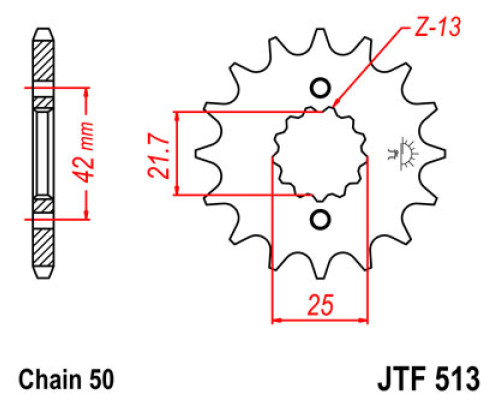 Jt передня зірочка 566 18 suzuki gsf 1250 '07-'13, gsx 1400 '01-'08 (ланцюг 530) - дивіться 51318jt (jtf513.18)