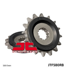 Jt передня зірочка 580 17 з гумою yamaha fzr 1000/ fz6/ r6 (58017jtrb) (ланцюг 530)