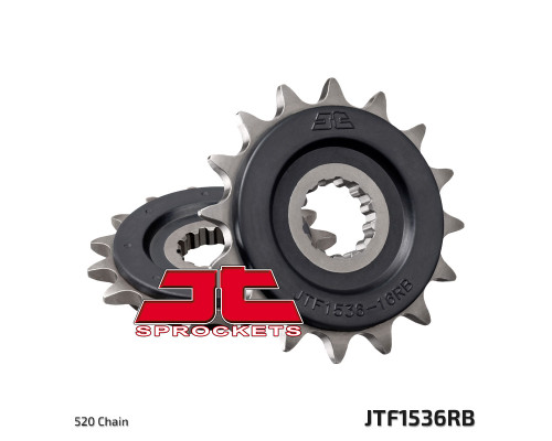Jt передня зірочка 585 16 з гумою kawasaki zx-6r/rr '07-17, yamaha xtz 750 '90-'98 (58516jtrb) (ланцюг 520) - заміна jtf1536.16