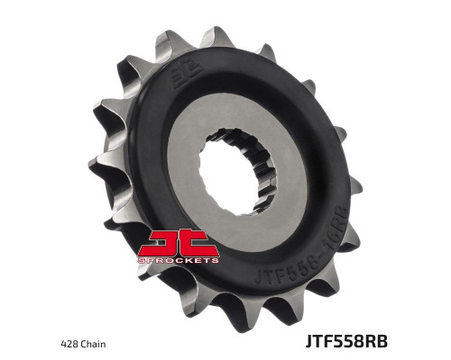 Jt передня зірочка з гумою 577 16 yamaha dt 125r '93-'06, kawasaki ninja 125 / z 125 '19 (57716jtrb) (ланцюг 428)