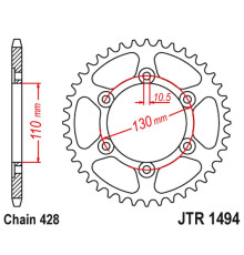 Jt задня зірочка 1494 56 kawasaki ninja 125/z 125 '19 (jtr1494.56)* (ланцюг 428)