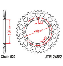 Jt задня зірочка 270 45 yamaha wr 250r '08-'20 (27045jt)* (ланцюг 520)