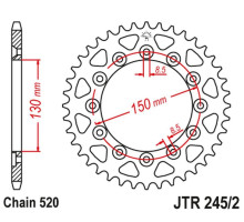 Jt задня зірочка 270 45 yamaha wr 250r '08-'20 (27045jt)* (ланцюг 520)