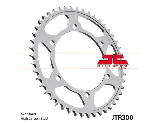 Jt задня зірочка 300 47 honda xl600v transalp '87-'99, xl700v '08-'13 (30047jtzbk) (ланцюг 525) чорний