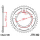 Jt задня зірочка 408 43 honda cbr 600f '91-'96, cbf 1000 '06-'10 (sc58) (40843jtzbk) (ланцюг 530) чорний
