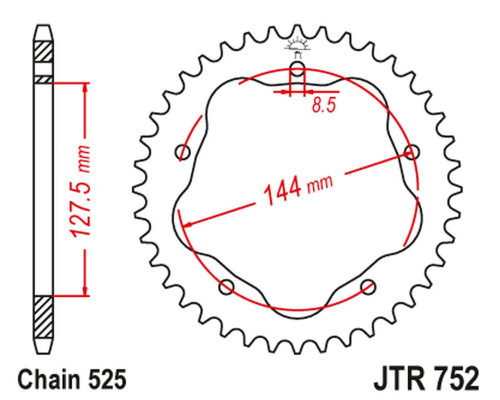 Задня зірочка jt 4320 36 алюмінієва (ergal) ducati biposto 916 '94-'00, biposto/sps 996 '99-'01, 998/s '02-'03, monster 795 '12-'15, evo 848 '08-'13, monster 1100 '09-'13 (ch ain 525)