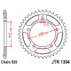 Jt задня зірочка 4357 43 honda cb 600 hornet '07-'13, cbr 600f '97-'98, '11-'14, cbf 600 '04-'07 (435743jtzbk) (ланцюг 525) чорний