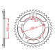 Jt задня зірочка 4357 47 honda xl1000v varadero '99-'13 (435747jtzbk) (ланцюг 525) чорний