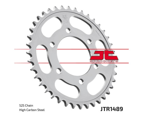 Jt задня зірочка 4359 41 kawasaki zx 6 r '98-'02, z 1000 '07-'09, zx10r '04-'15 (435941jtzbk) (ланцюг 525) чорний