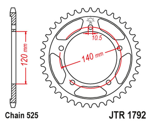 Jt задня зірочка 4398 45 suzuki gsxr 600 '01-'05, gsxr 750 '06-'10 triumph 600/650 caytona '03-'05 (439845jtzbk) (ланцюг 525) чорний