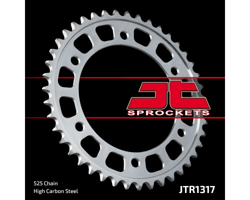Задня зірочка jt 4405 43 honda cbr 1000rr 17-23 (sc77), cbr 1000sp 17-19 (jtr1317.43)* (ланцюг 525)
