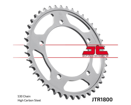 Jt задня зірочка 4409 43 suzuki gsf 1250 '06-'16, gsxr 1000/1300 (440943jtzbk) (ланцюг 530) чорний