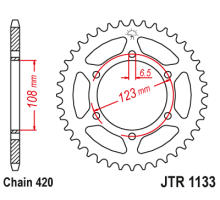 Задня зірочка jt 4412 59 aprilia sx 50 -18-19 (441259jt) (ланцюг.420)