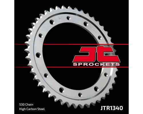 Jt задня зірочка 4434 43 honda vfr750, vfr800 v-tec '02-'14, vfr800x crossrunner '11-'15 (443443jt) (ланцюг 530)