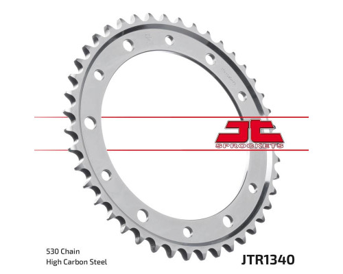 Jt задня зірочка 4434 43 honda vfr750, vfr800 v-tec '02-'14, vfr800x crossrunner '11-'15 (443443jtzbk) (ланцюг 530) чорний