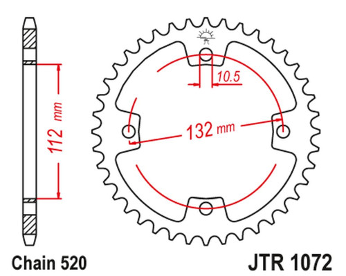 Зарінка jt 4485 38 (448538) kymco kxr, kxu, maxxer, mxu 250/300 '02-'15 (ланцюг 520)