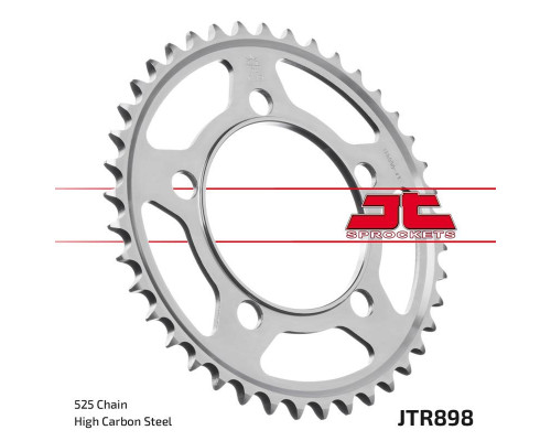 Jt задня зірочка 4508 41 ktm 950/990/1190 rc8 /duke/ supermoto (450841jtzbk) (ланцюг 525) чорний