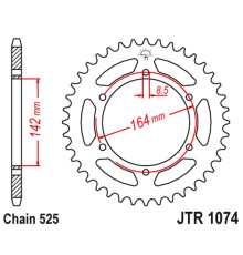 Jt задня зірочка 4589 44 hyosung gt 650 '04-'15 (458944jt) (ланцюг 525)
