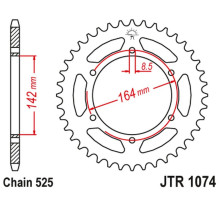 Jt задня зірочка 4589 44 hyosung gt 650 '04-'15 (458944jt) (ланцюг 525)