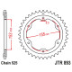 Задня зірочка jt 4642 38 ktm 1290 superduke (14-18) (464238jtzbk) (cha?c.525) чорний - заміняє jtr893.38