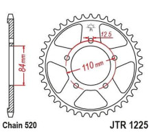 Jt задня зірочка 4734 40 honda cmx 500 rebel 17-23 (ланцюг.520) (473440jt)