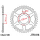 Jt задня зірочка 816 45 suzuki gsxr1100, gsxr750 (92-95) (81645jtzbk) (ланцюг 530) чорний - взаємозамінний на 825 45
