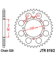 Jt задня зірочка 819 41 suzuki gz 250 marauder (99-10), gn 250 (82-99) (81941jt) (ланцюг 520)