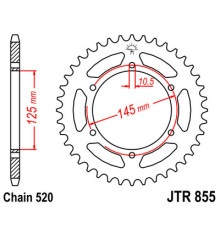 Jt задня зірічка 855 45 (ланцюг 520) (85545jt)