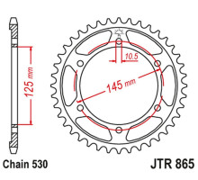Задня зірочка jt 865 49 yamaha fzr 500h, m, n '89-'90 (jtr865.49)* (ланцюг 530)