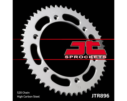 Задня зірочка jt 896 50 ktm 125 mx, 250mx, 500 mx, 350 enduro (88-89) (89650jt) (ланцюг 520)