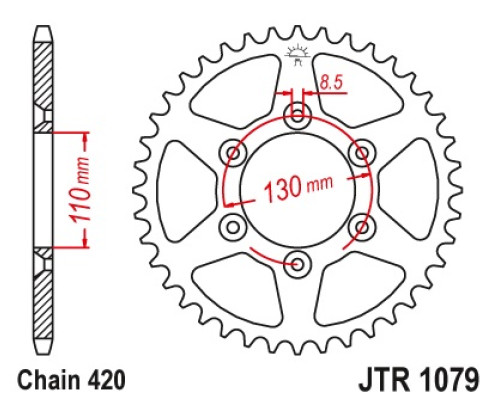 Задня зірочка jt cpi 50sm '06-12 (jtr1079.53)* (ланцюг 520)