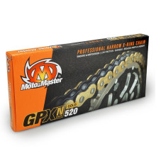 Moto-master приводний ланцюг gpxn-520g професійний вузький x-ring motocross / enduro racing x-ring chain колір золотий / чорний (120 ланок, зажим в комплекті)