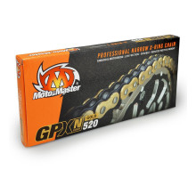 Moto-master приводний ланцюг gpxn-520g професійний вузький x-ring motocross / enduro racing x-ring chain колір золотий / чорний (120 ланок, зажим в комплекті)
