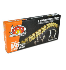 Ланцюг приводний moto-master v6-520g x-ring золотий ланцюг приводний ланцюг золотого кольору (120 лань, зажим в комплекті)