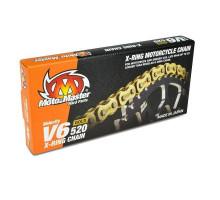 Ланцюг приводний moto-master v6-520g x-ring золотий ланцюг приводний ланцюг золотого кольору (120 лань, зажим в комплекті)